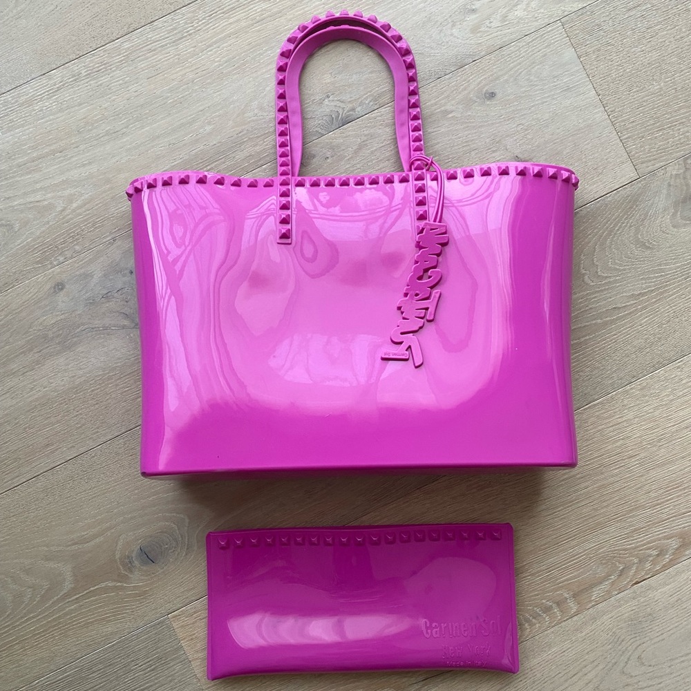Carmen Sol beach rubber set, tote bag and clutch